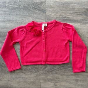Janie and Jack Rosette Cropped Cardigan